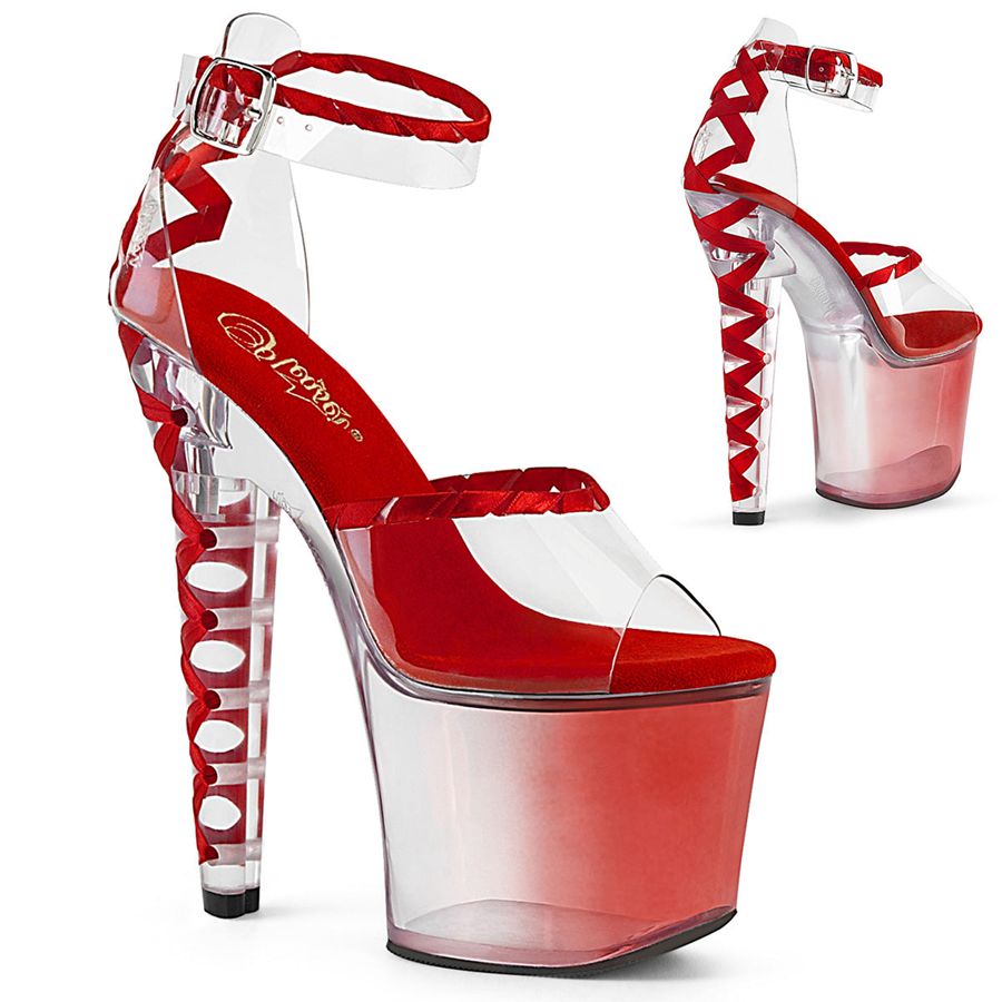 Talons Pleaser Lovesick-712T Rouge Femme | BQY-1879165