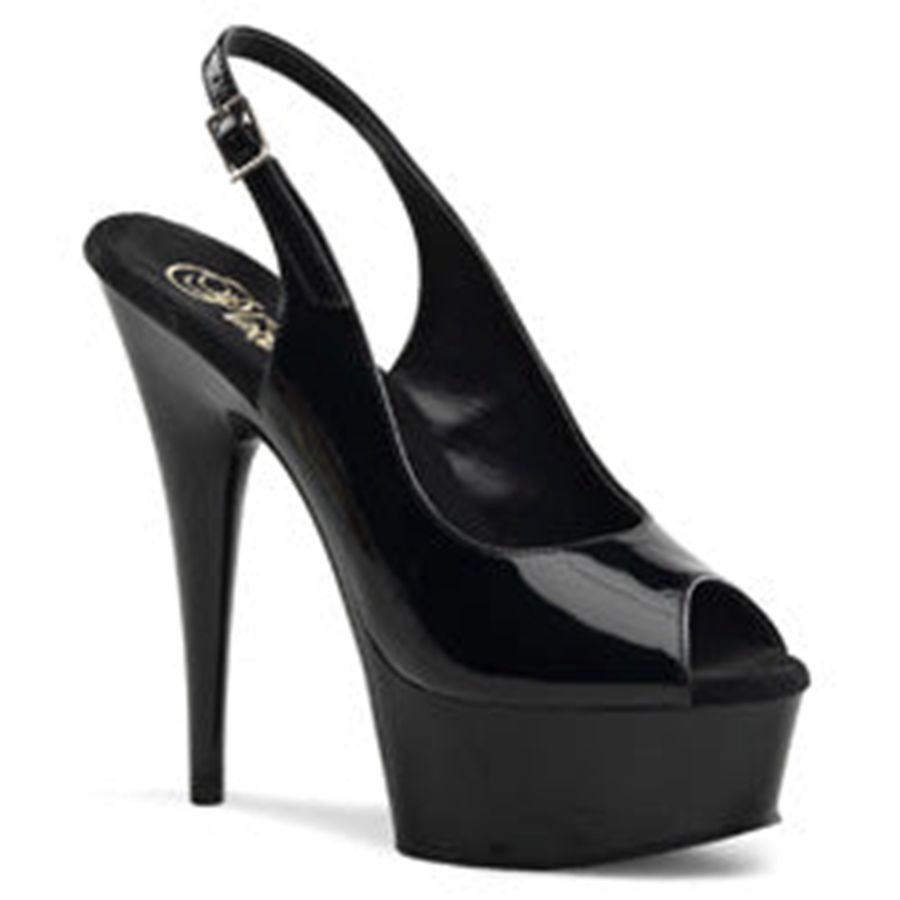 Talons Pleaser Delight-654 Noir Femme | TOQ-5696320