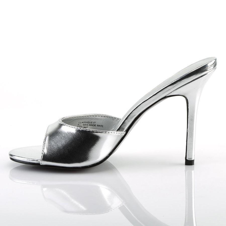 Talons Pleaser Classique-01 Argent Femme | MZH-7180147