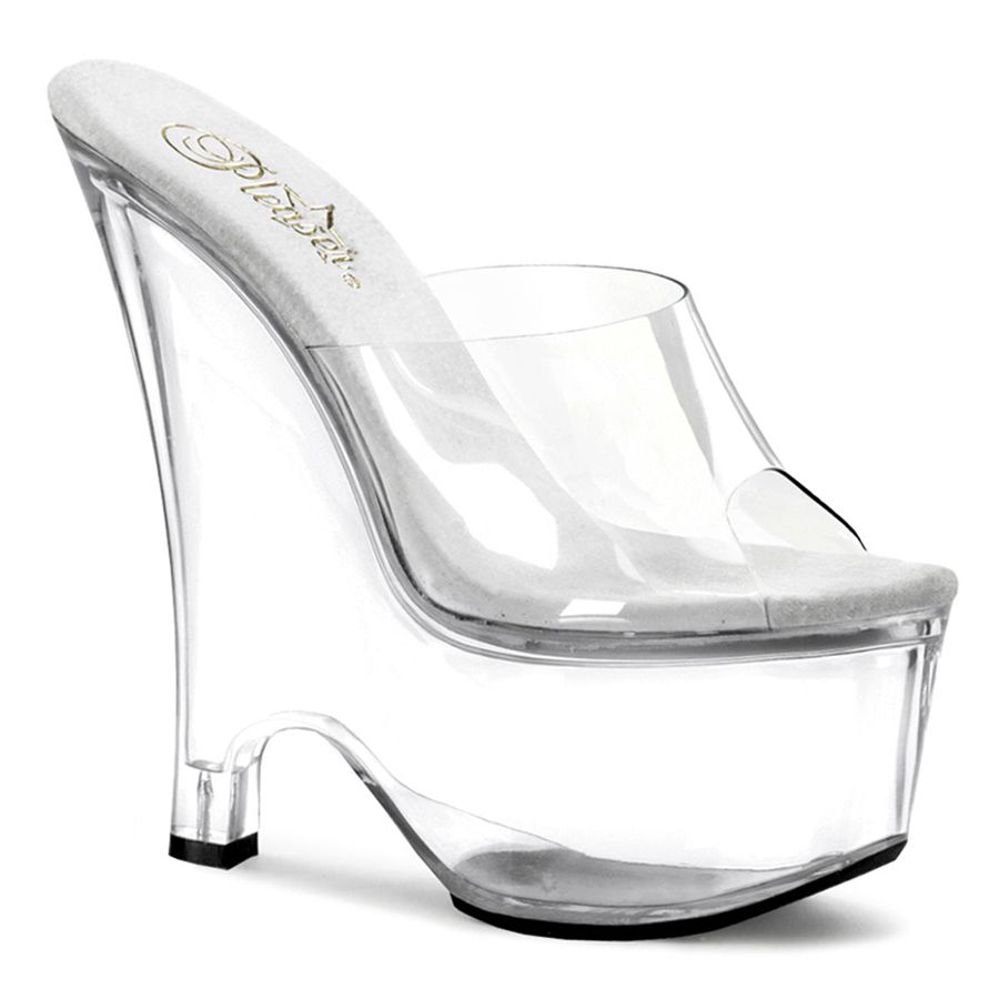 Talons Pleaser Beau-601 Clear Femme | JQO-8622656