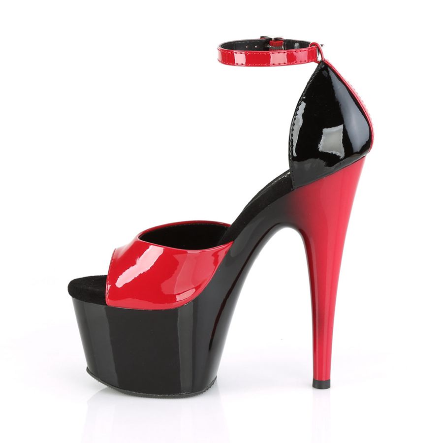 Talons Pleaser Adore-789 Rouge Noir Femme | GAD-6055729