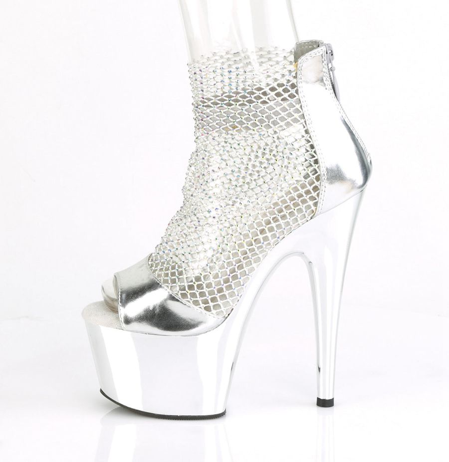 Talons Pleaser Adore-765RM Argent Femme | XKH-0704510