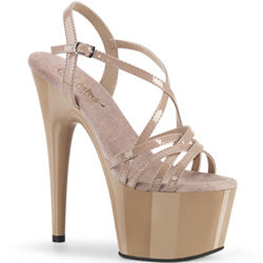 Talons Pleaser Adore-713 Beige Femme | PUA-4404699