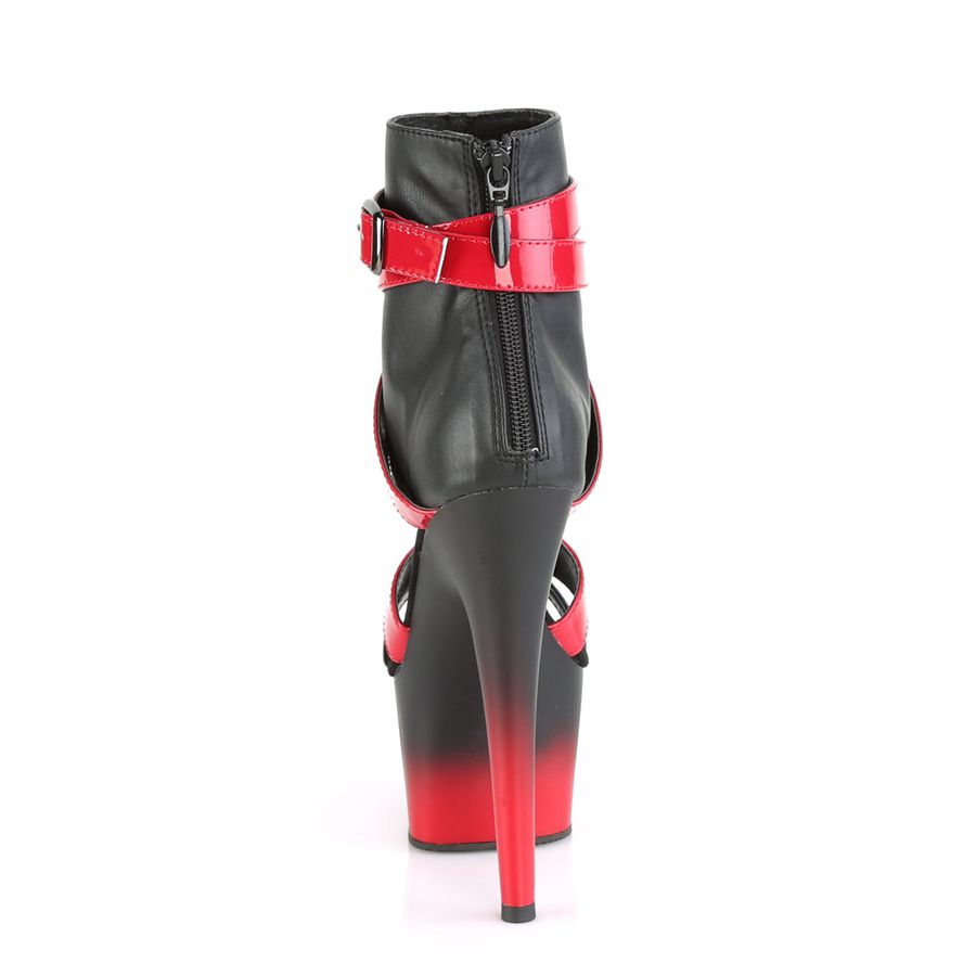 Talons Pleaser Adore-700-15 Noir Rouge Femme | PND-3018118