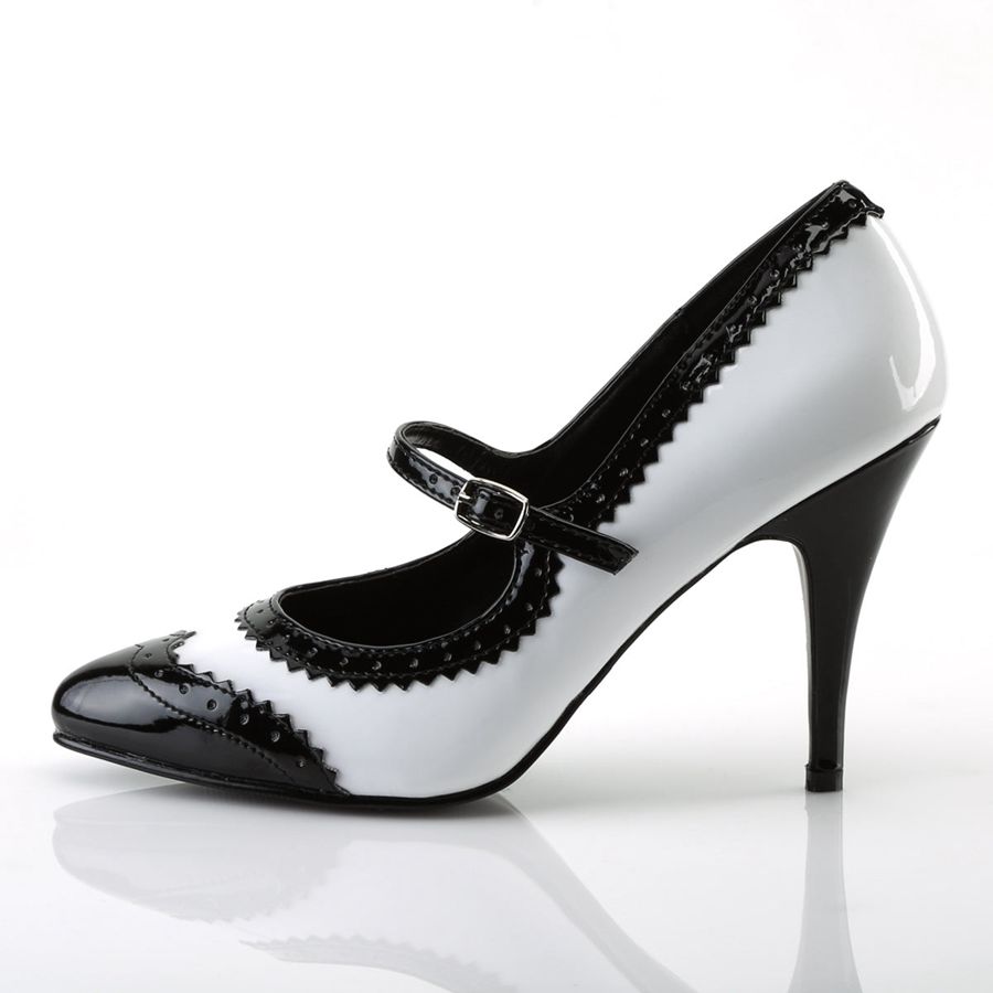 Escarpins Pleaser Vanity-442 Noir Blanche Femme | VVY-1392349