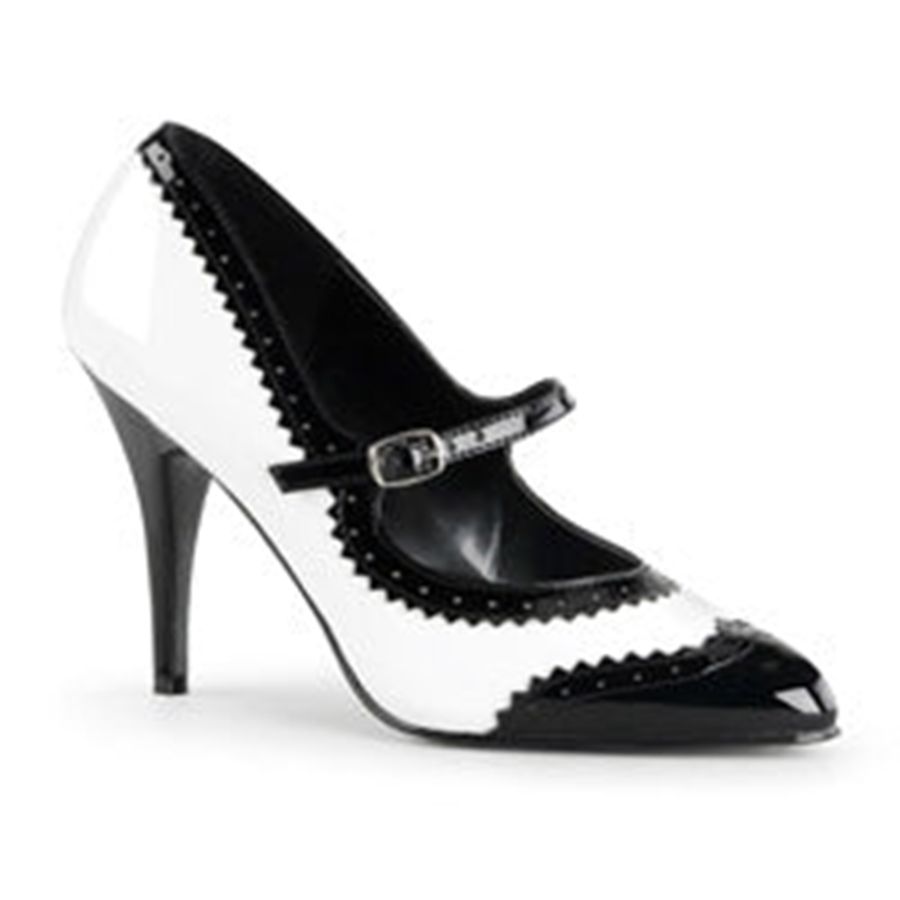 Escarpins Pleaser Vanity-442 Noir Blanche Femme | VVY-1392349