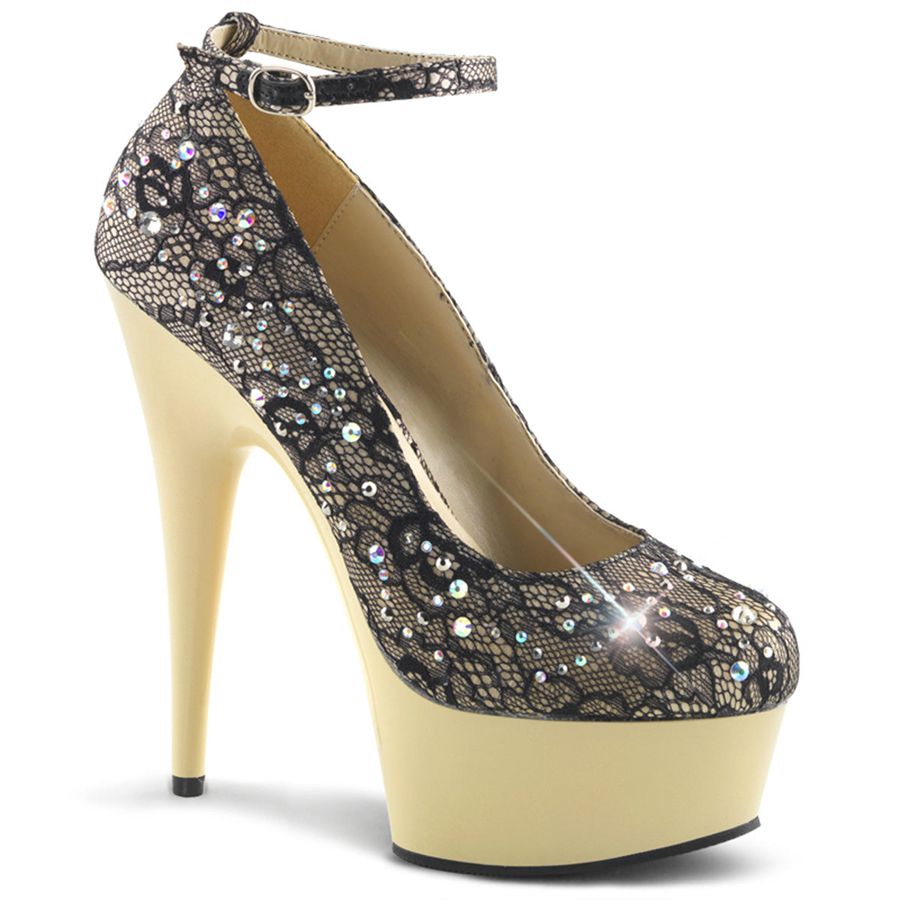 Escarpins Pleaser Delight-686LC Beige Femme | RZO-4899085