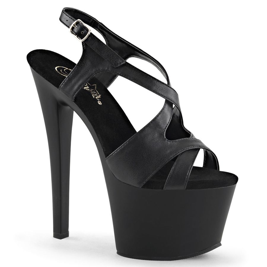 Sandales à Plateforme Pleaser Sky-330 Noir Femme | YDS-3158364