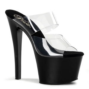 Sandales à Plateforme Pleaser Sky-302 Noir Femme | QWG-5522531