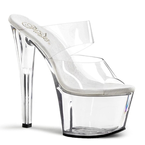 Sandales à Plateforme Pleaser Sky-302 Clear Femme | EVI-7580989