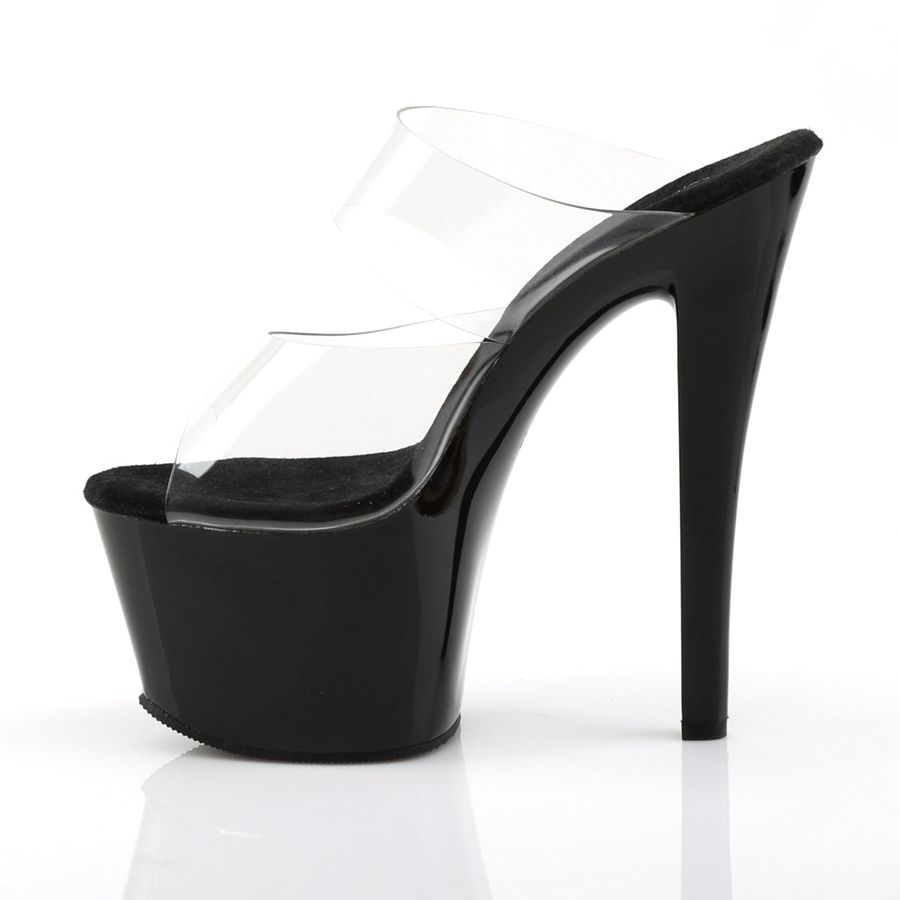 Sandales à Plateforme Pleaser Sky-302 Noir Femme | QWG-5522531