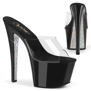 Sandales à Plateforme Pleaser Sky-301CRS Noir Femme | ZVG-1790283