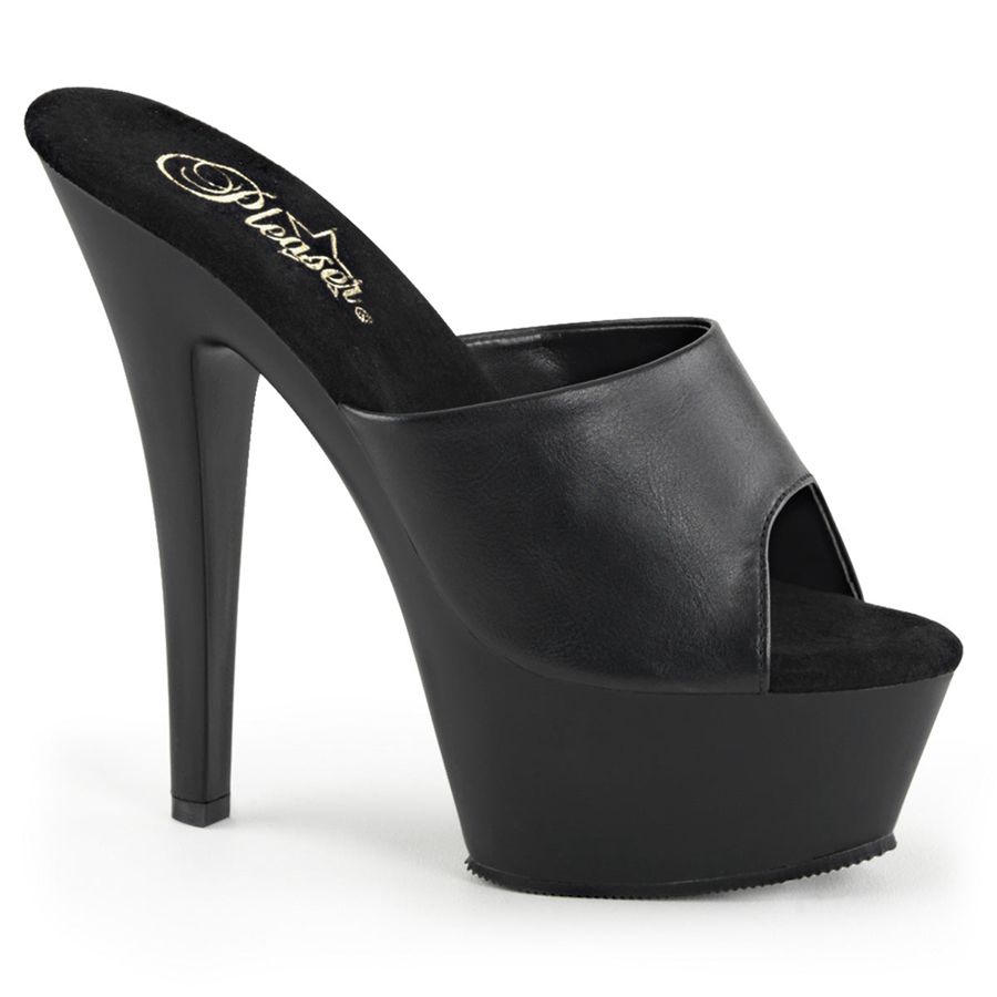 Sandales à Plateforme Pleaser Kiss-201 Noir Femme | MWE-9056142