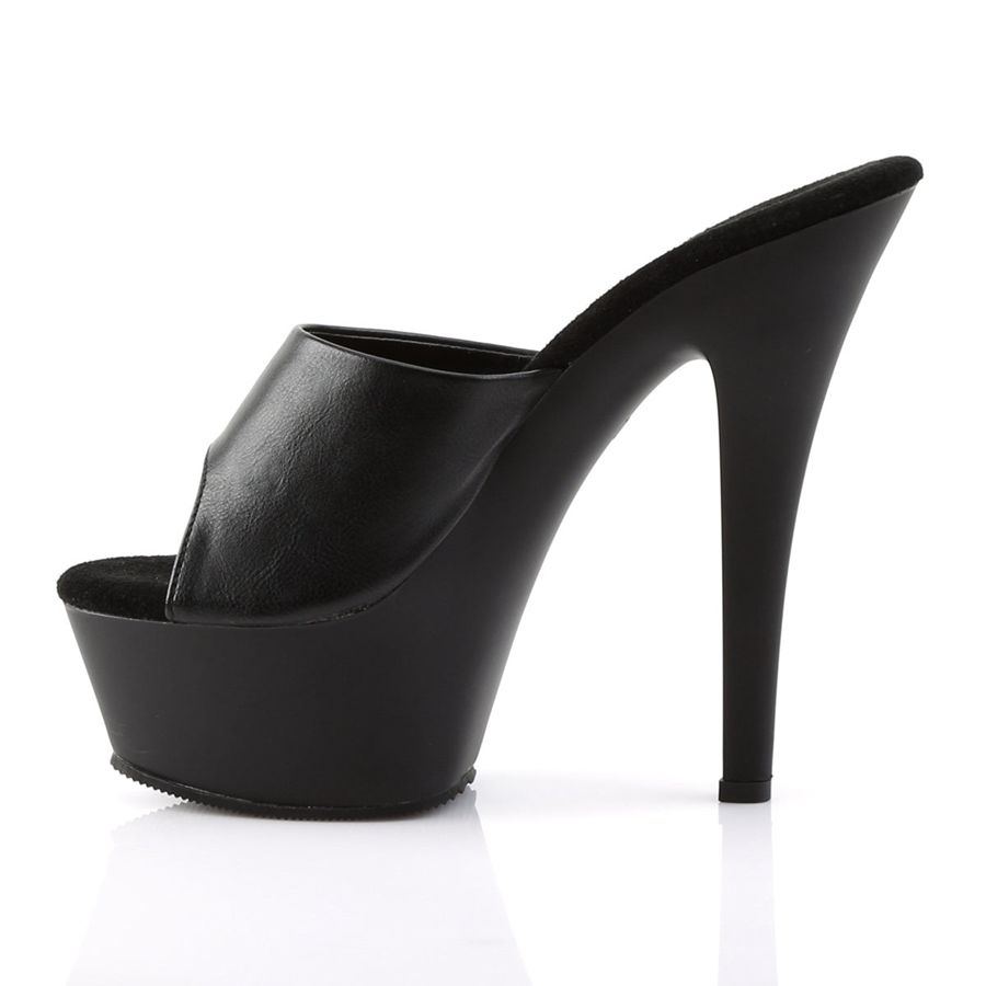 Sandales à Plateforme Pleaser Kiss-201 Noir Femme | MWE-9056142