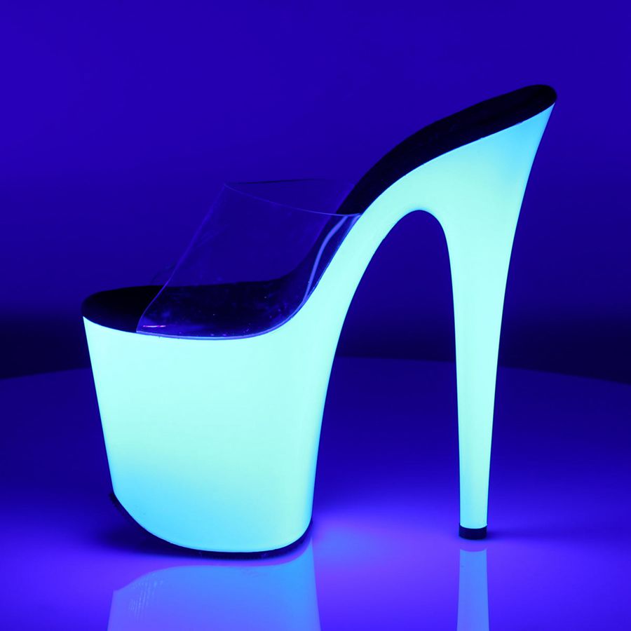 Sandales à Plateforme Pleaser Flamingo-801UV Blanche Femme | SWO-6913194