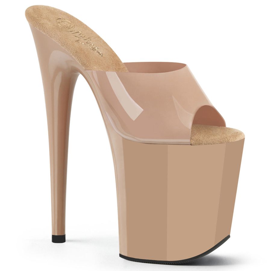 Sandales à Plateforme Pleaser Flamingo-801N Beige Femme | TDL-2042832