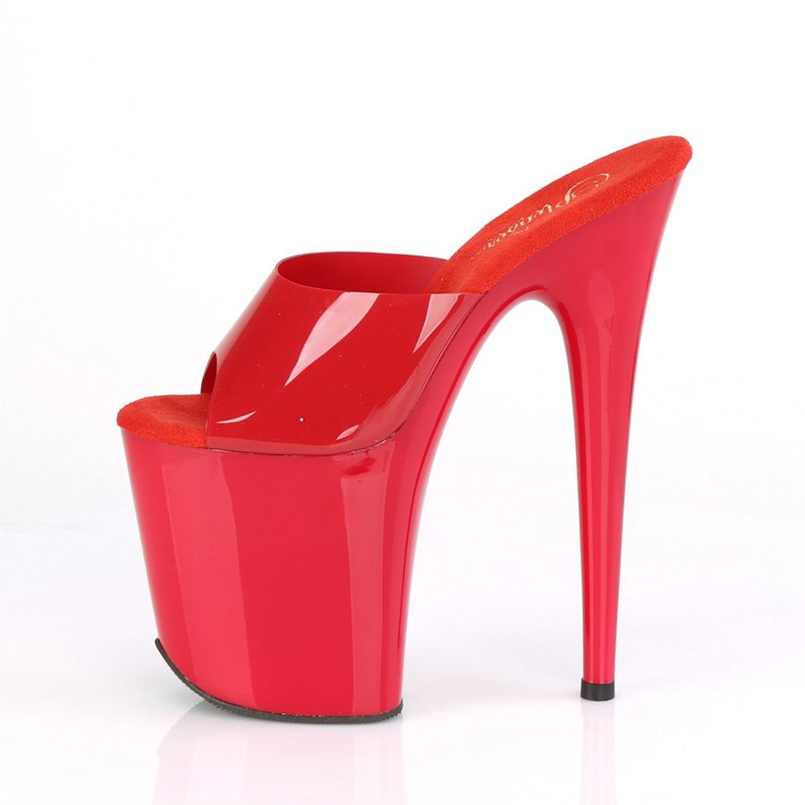 Sandales à Plateforme Pleaser Flamingo-801N Rouge Femme | QCV-5937383