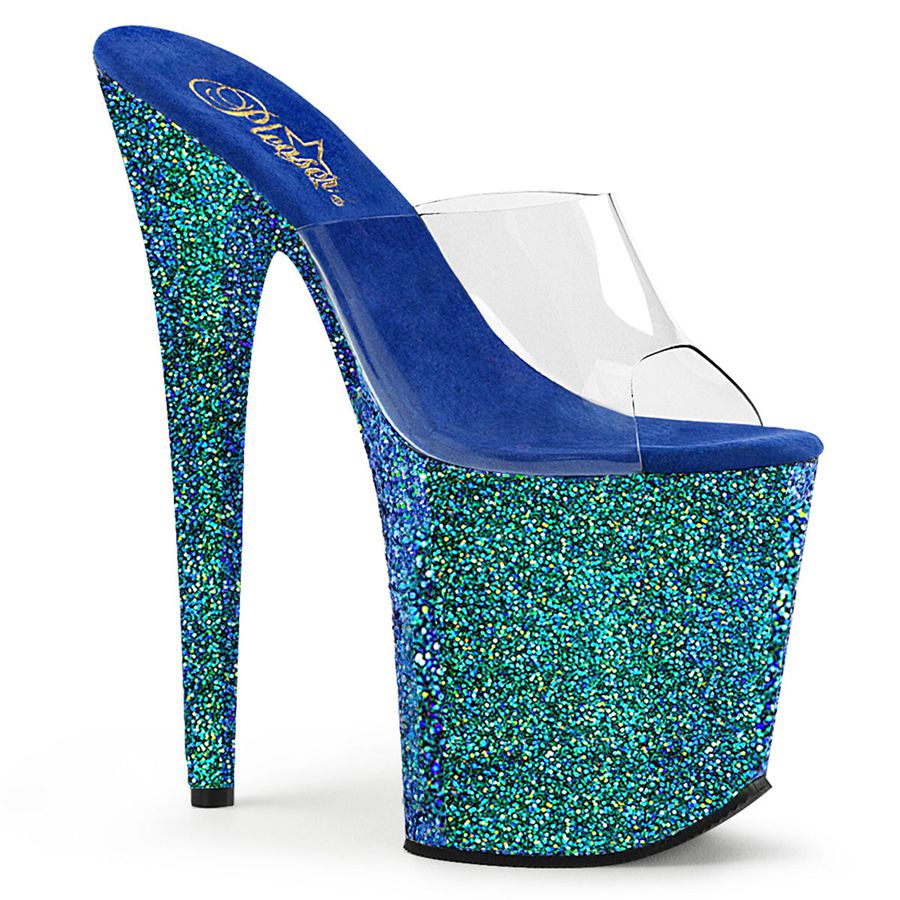 Sandales à Plateforme Pleaser Flamingo-801LG Bleu Femme | EIP-5580213