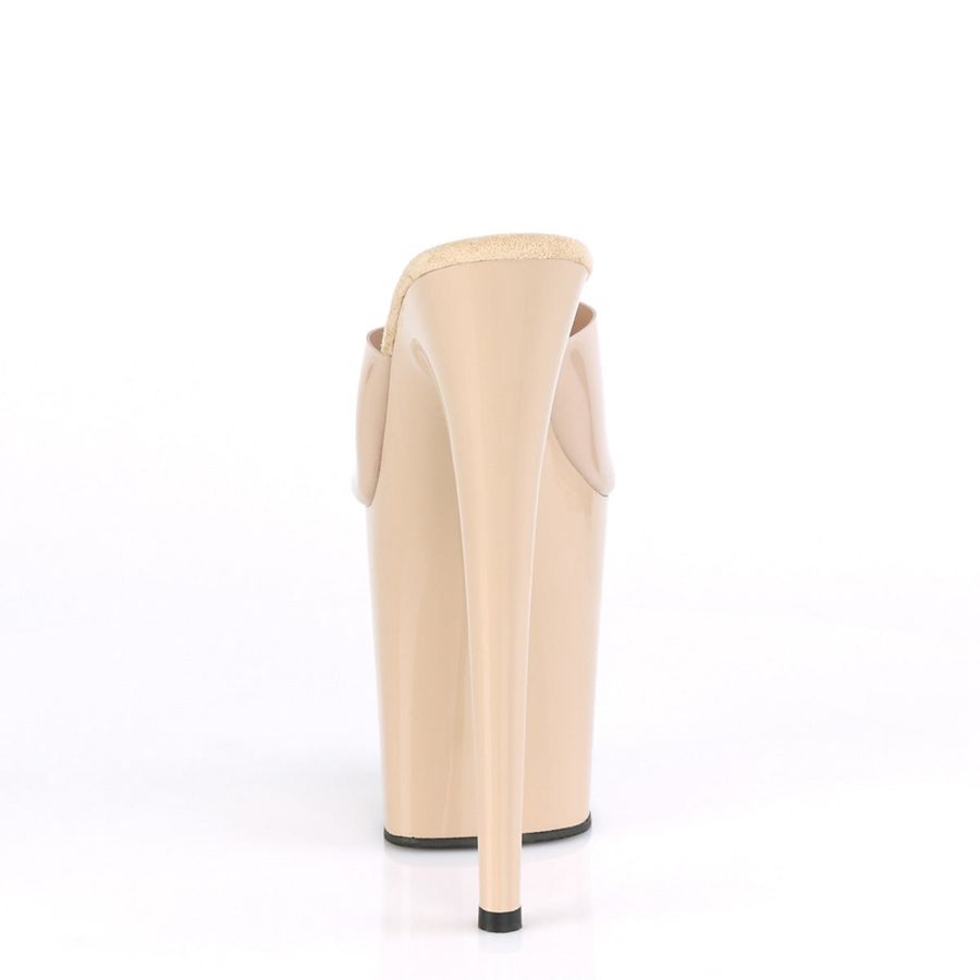 Sandales à Plateforme Pleaser Flamingo-801N Beige Femme | TDL-2042832