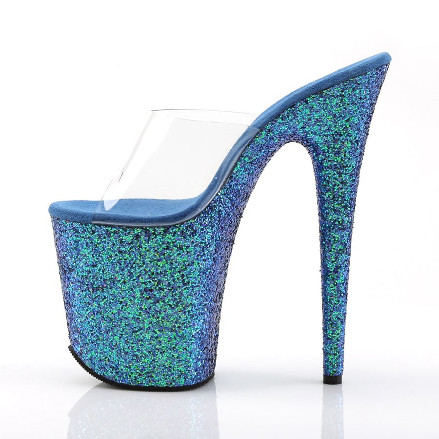 Sandales à Plateforme Pleaser Flamingo-801LG Bleu Femme | EIP-5580213