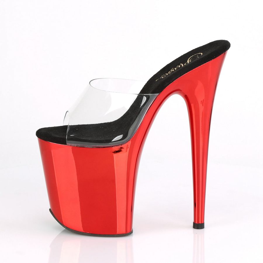 Sandales à Plateforme Pleaser Flamingo-801 Rouge Femme | OQB-2418877