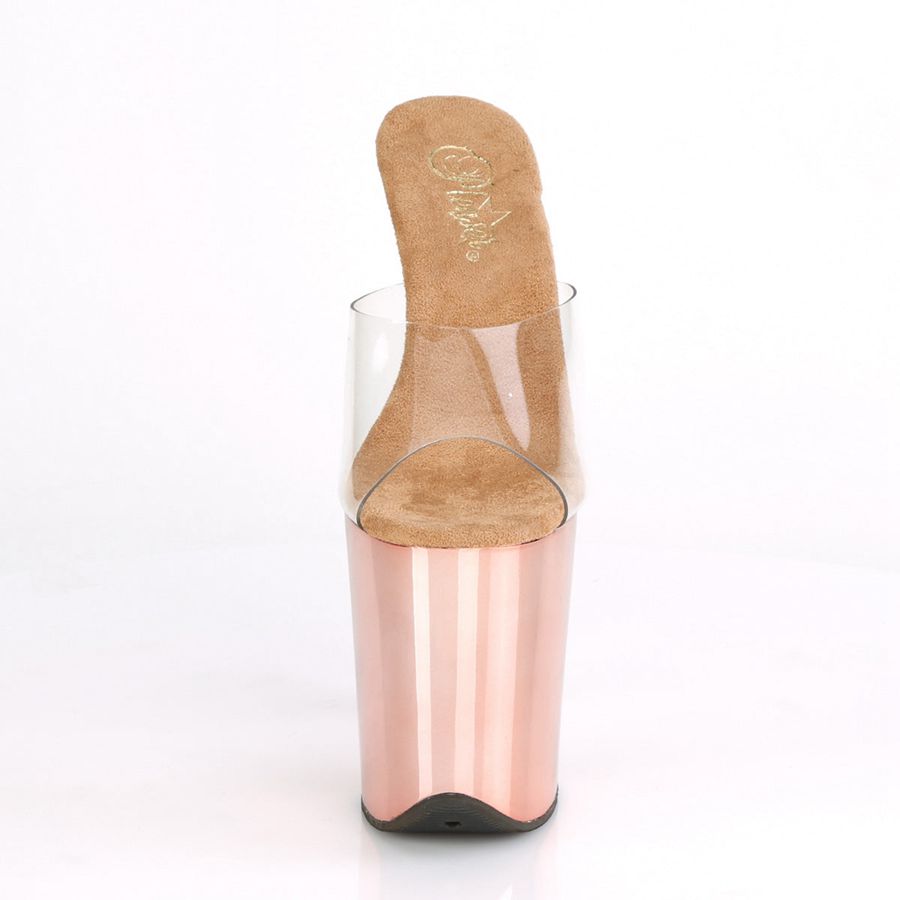 Sandales à Plateforme Pleaser Flamingo-801 Rose Doré Femme | XXF-6230527