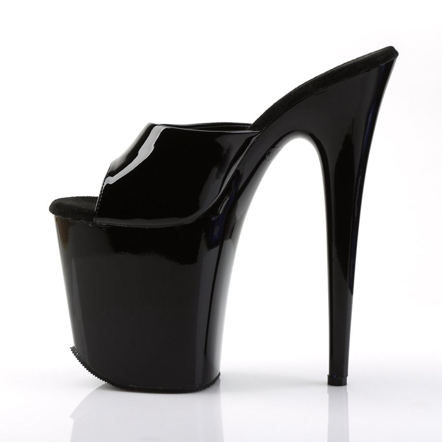 Sandales à Plateforme Pleaser Flamingo-801 Noir Femme | VRS-8699527