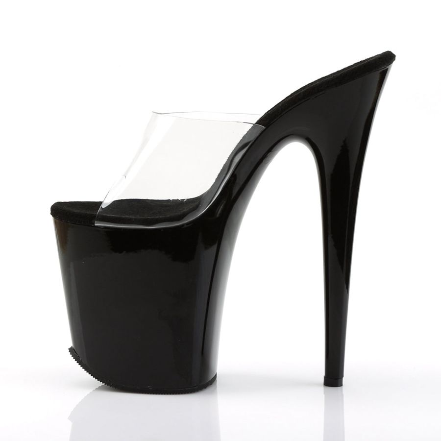 Sandales à Plateforme Pleaser Flamingo-801 Noir Femme | ZZU-6740623