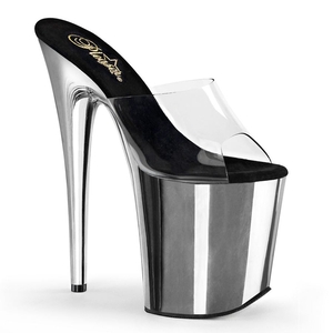 Sandales à Plateforme Pleaser Flamingo-801 Argent Femme | MZP-7446721