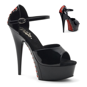 Sandales à Plateforme Pleaser Delight-660FH Noir Femme | FGX-3616114