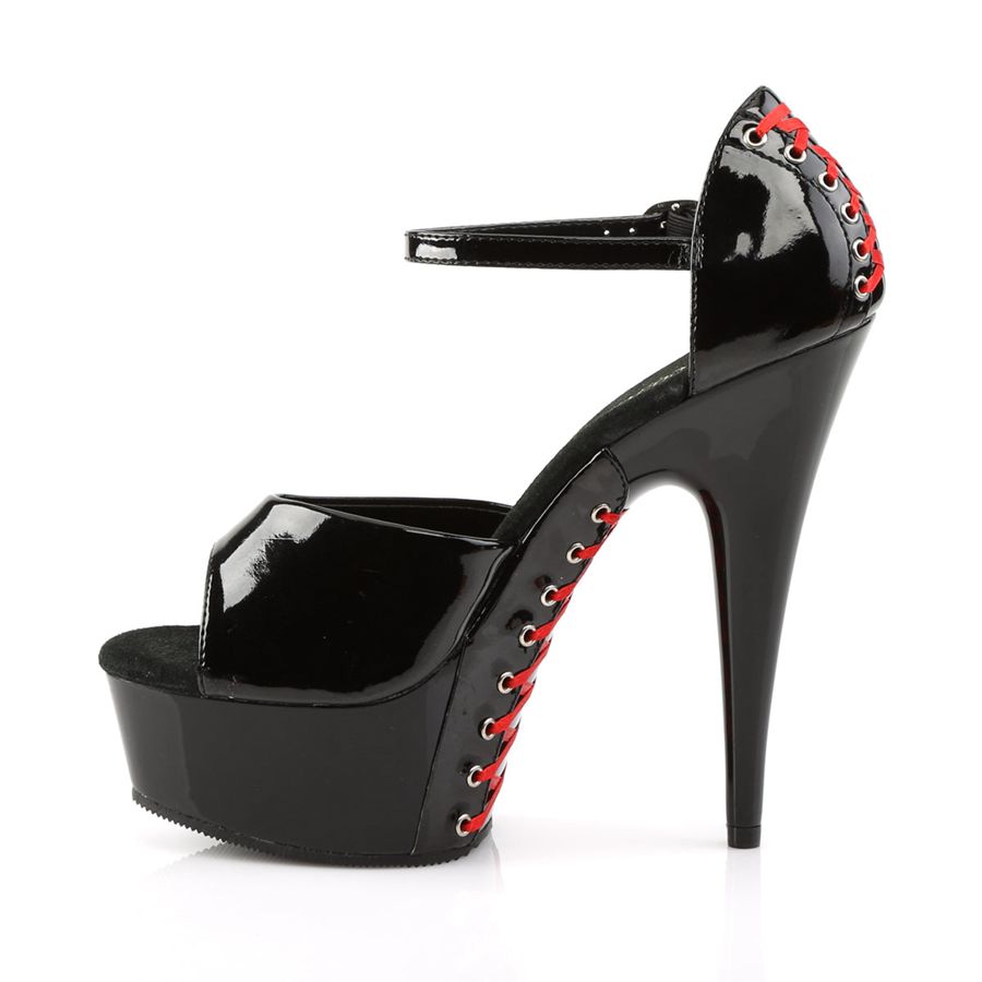 Sandales à Plateforme Pleaser Delight-660FH Noir Femme | FGX-3616114