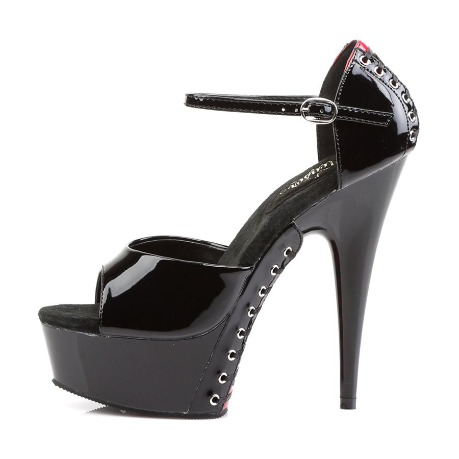 Sandales à Plateforme Pleaser Delight-660FH Noir Femme | SSI-0586559