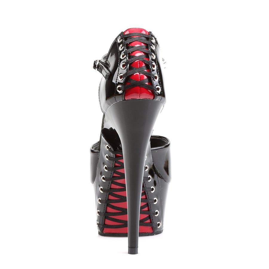 Sandales à Plateforme Pleaser Delight-660FH Noir Femme | SSI-0586559