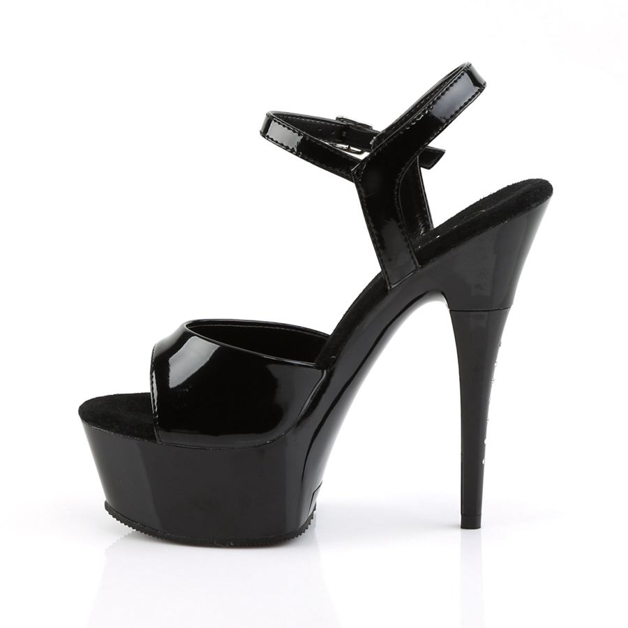 Sandales à Plateforme Pleaser Captiva-609 Noir Femme | ZSB-0147242