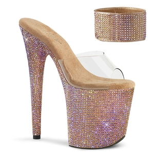 Sandales à Plateforme Pleaser Bejeweled-812RS Rose Doré Femme | JQU-5252066