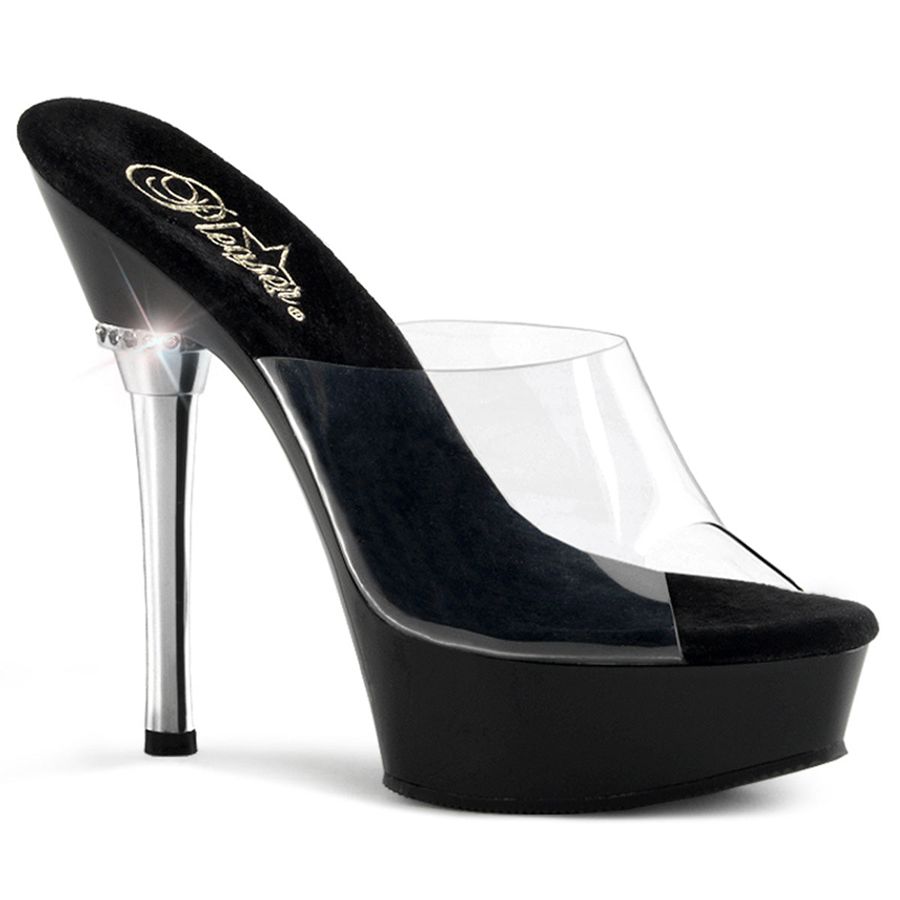 Sandales à Plateforme Pleaser Allure-601 Noir Femme | RRU-5106897