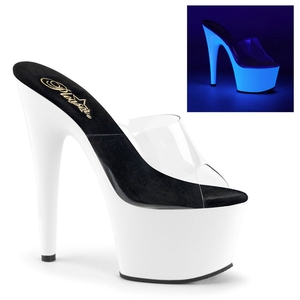 Sandales à Plateforme Pleaser Adore-701UV Blanche Femme | VOK-5251613