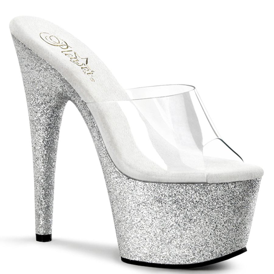 Sandales à Plateforme Pleaser Adore-701SDG Argent Femme | TTM-1769518