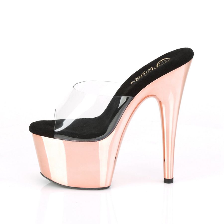 Sandales à Plateforme Pleaser Adore-701 Rose Doré Femme | MNY-4289071