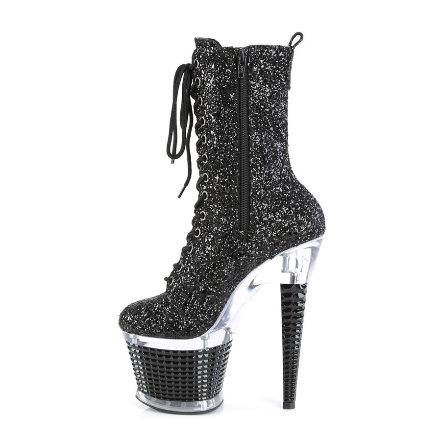 Bottes Mi-mollet Pleaser Spectator-1040G Noir Femme | WWV-1810160