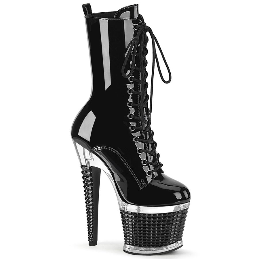 Bottes Mi-mollet Pleaser Spectator-1040 Noir Femme | XHS-0017441