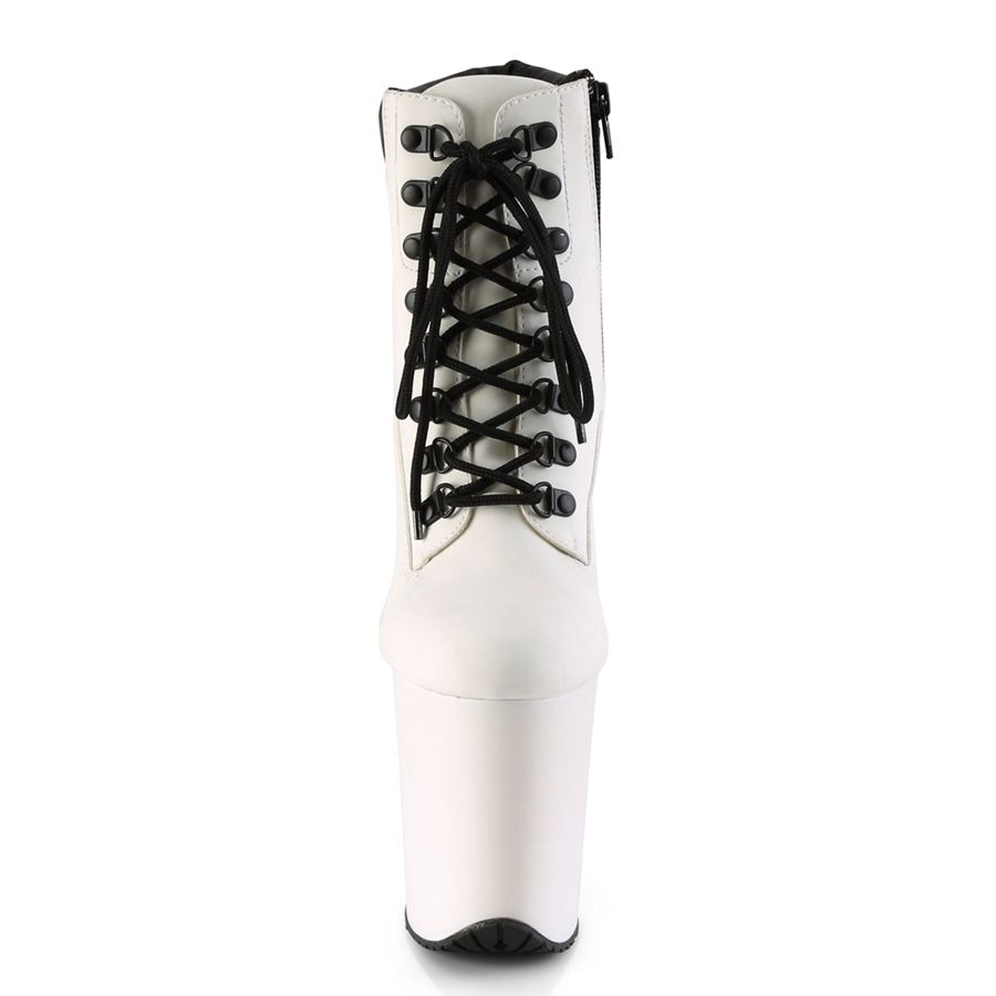 Bottes Mi-mollet Pleaser Flamingo-800TL-02 Blanche Femme | UAA-2694425