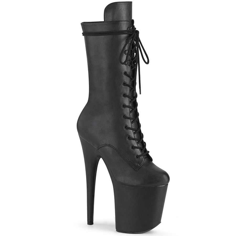 Bottes Mi-mollet Pleaser Flamingo-1050WR Noir Femme | ECR-5844619