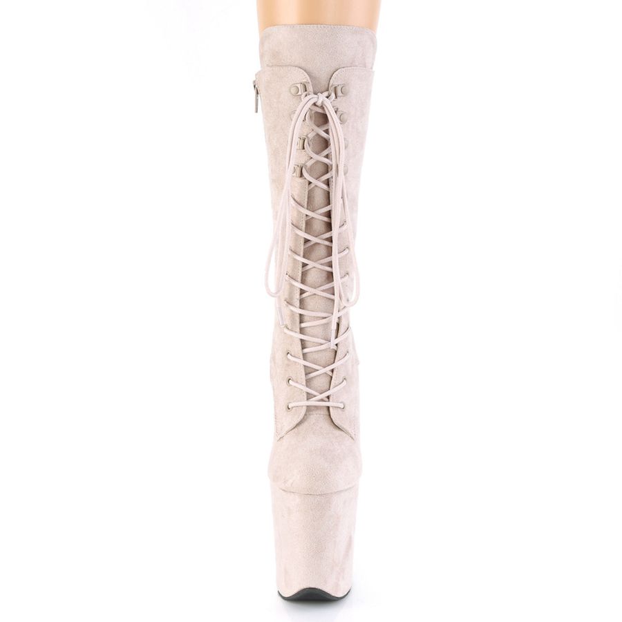 Bottes Mi-mollet Pleaser Flamingo-1050FS Beige Femme | TQJ-6209515