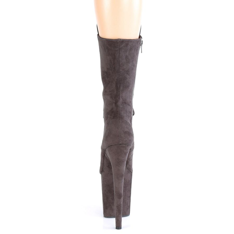 Bottes Mi-mollet Pleaser Flamingo-1050FS Grise Femme | MUV-9790792