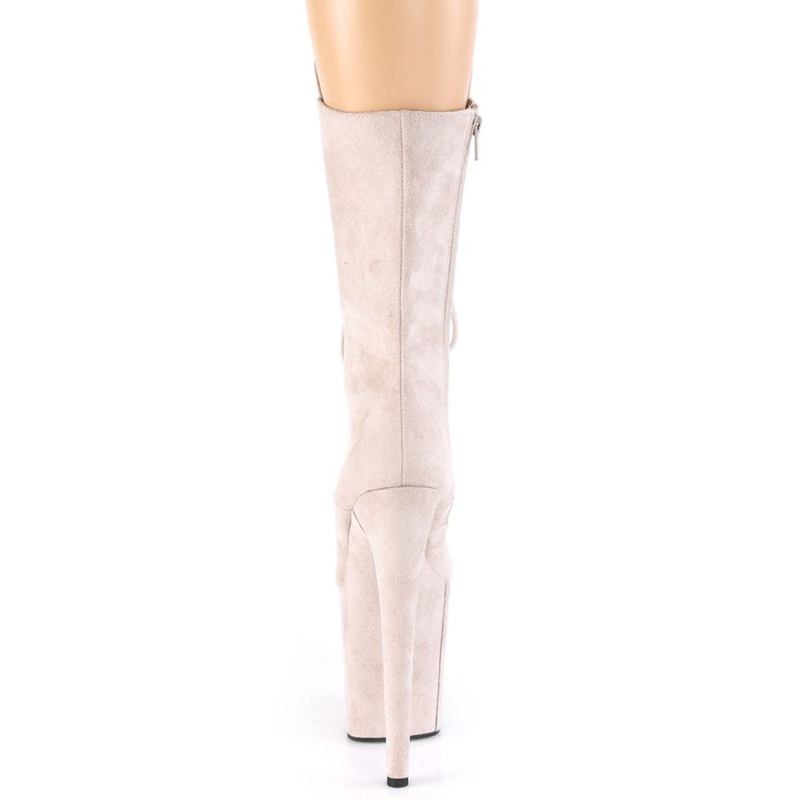 Bottes Mi-mollet Pleaser Flamingo-1050FS Beige Femme | TQJ-6209515