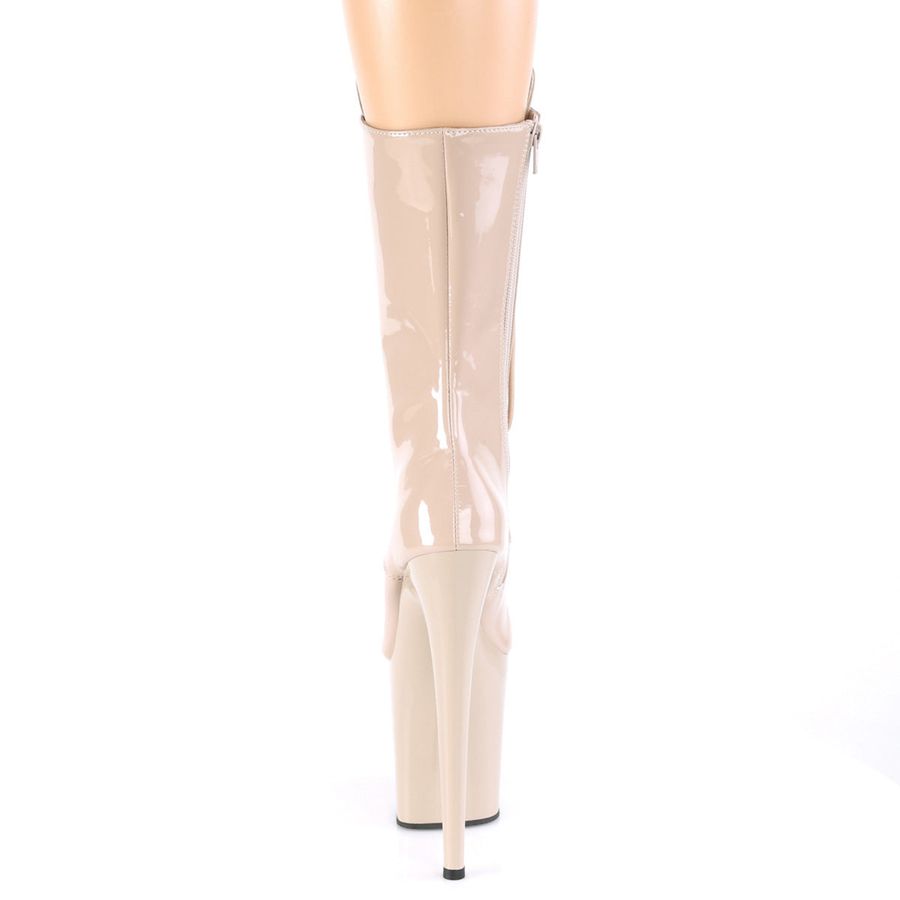 Bottes Mi-mollet Pleaser Flamingo-1050 Beige Femme | TAX-8975178