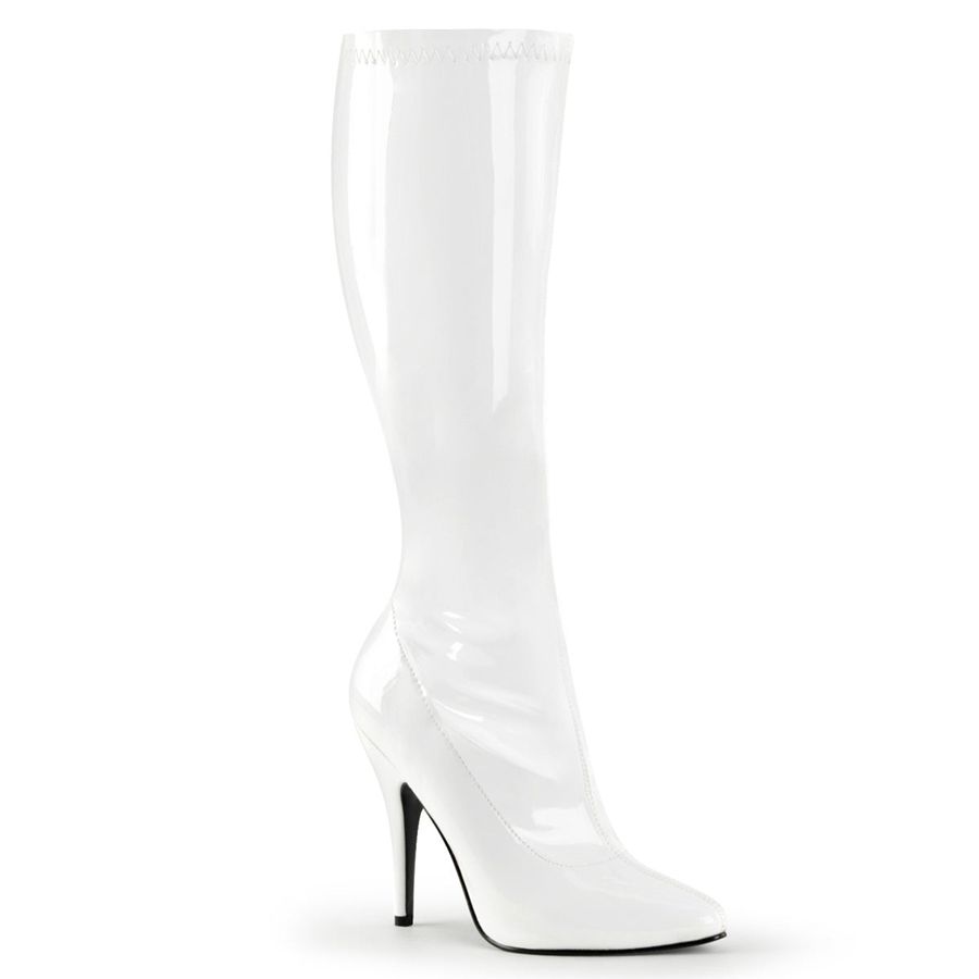 Bottes Hautes Pleaser Seduce-2000 Blanche Femme | TCW-3878687