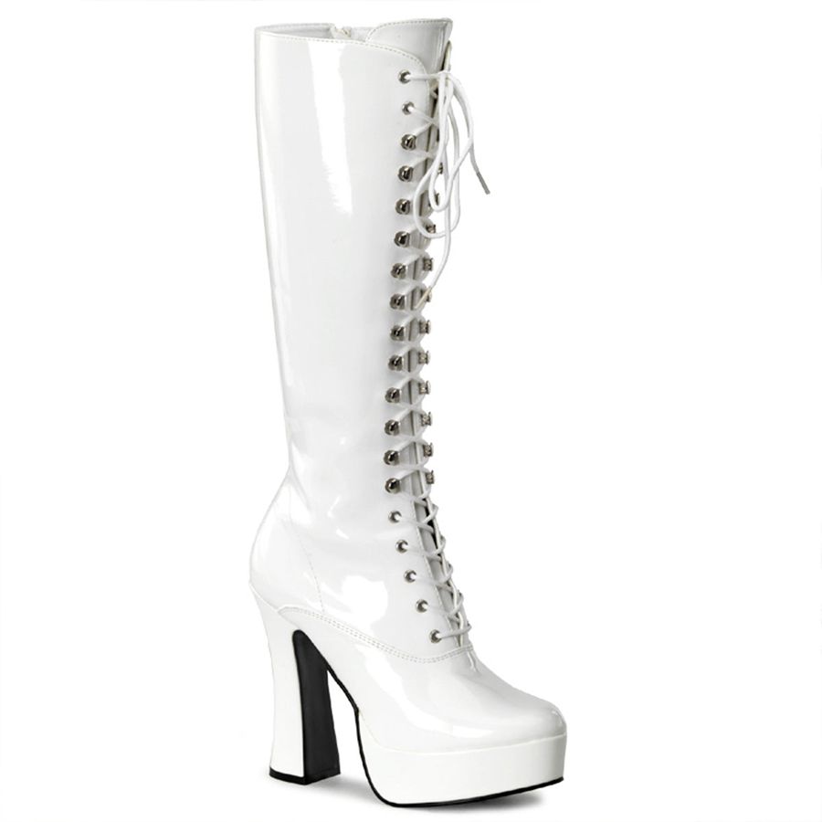 Bottes Hautes Pleaser Electra-2020 Blanche Femme | IOS-6143921