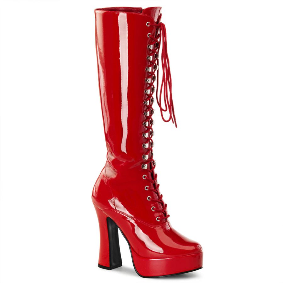 Bottes Hautes Pleaser Electra-2020 Rouge Femme | VKZ-8517779